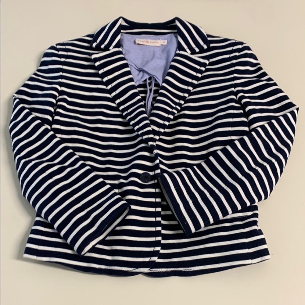 Tory Burch Navy Striped Blazer xs